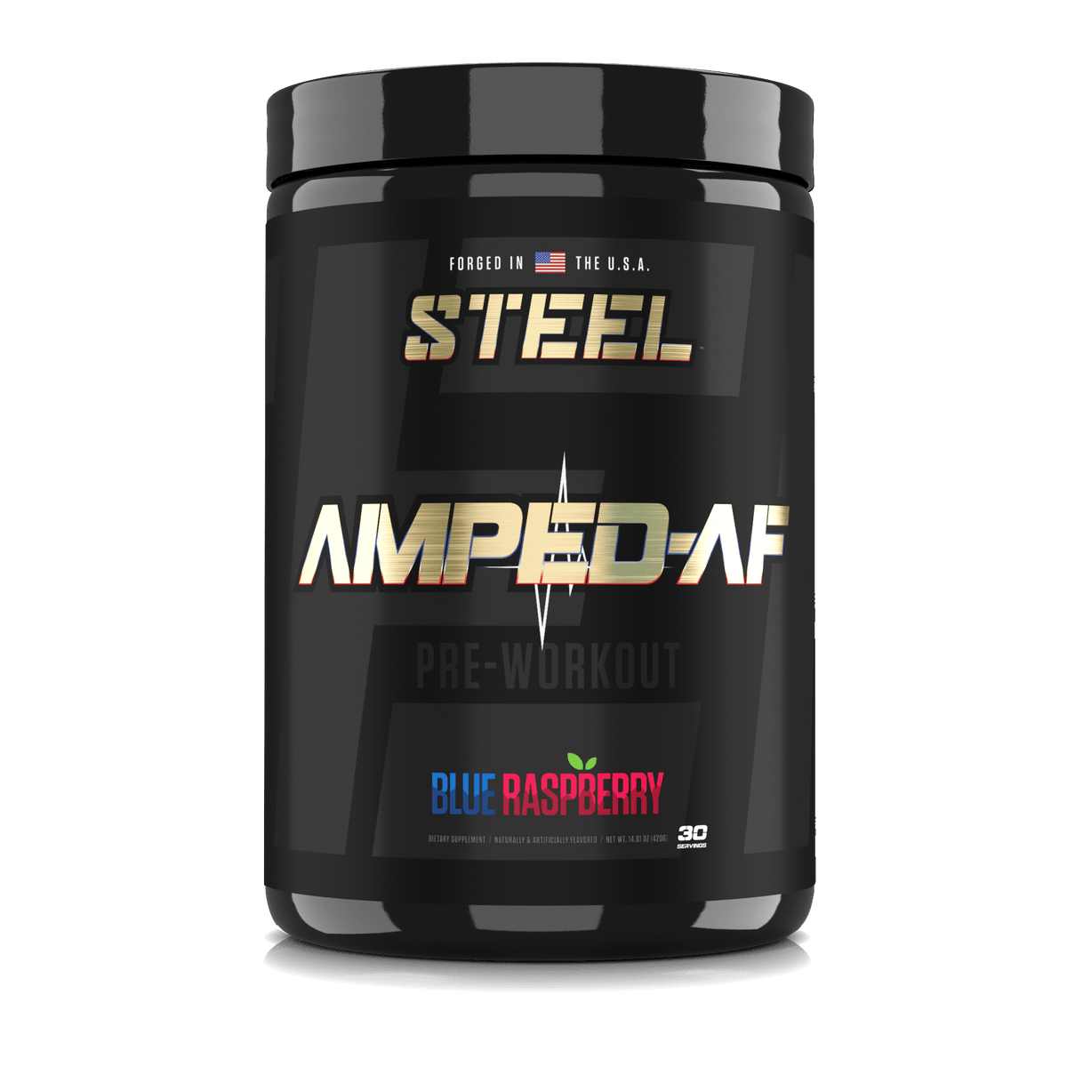 The Steel Supplements Supplement Blue Raspberry AMPED-AF