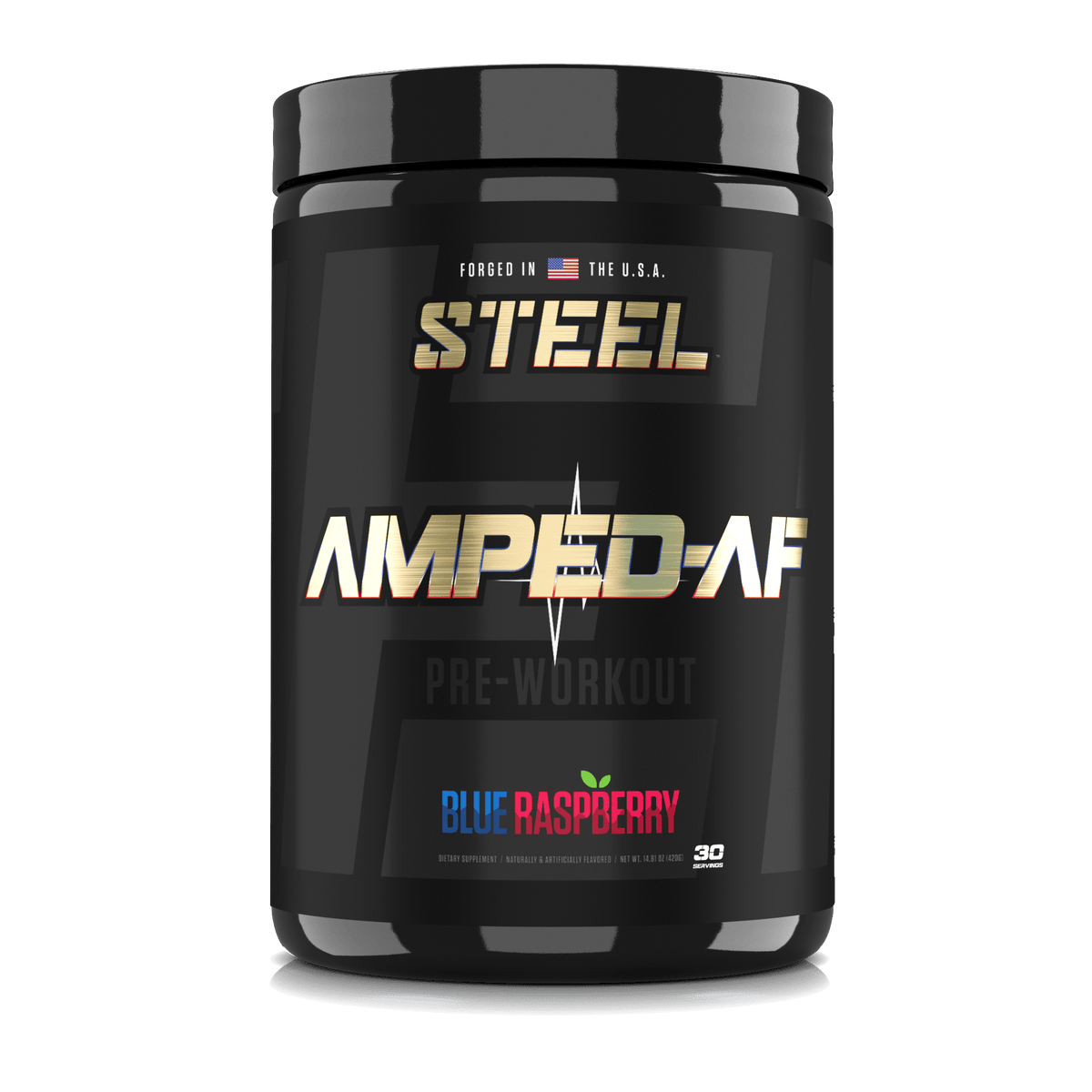 The Steel Supplements Supplement Blue Raspberry AMPED-AF