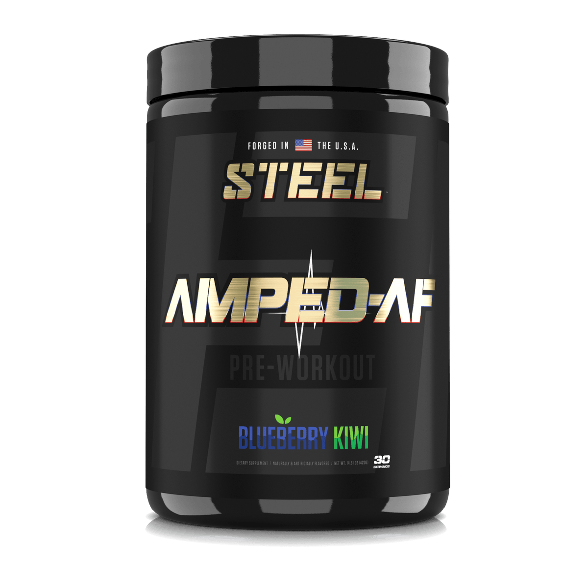 The Steel Supplements Supplement Blueberry Kiwi AMPED-AF