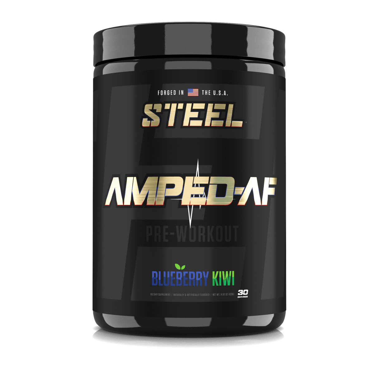 The Steel Supplements Supplement Blueberry Kiwi AMPED-AF