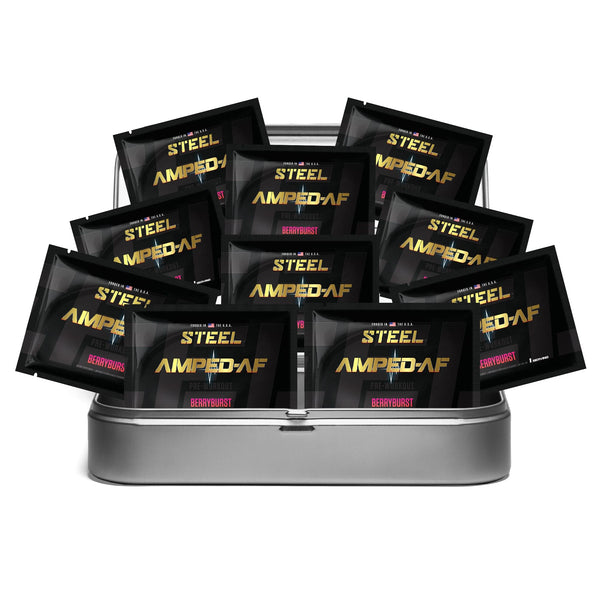 Steel Supplements Sample Berryburst / Travel Kit (10 Samples Packets) Amped-AF Sample Packets