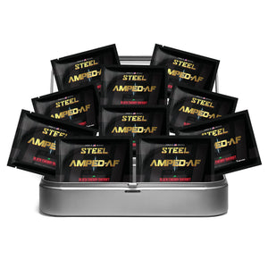 Steel Supplements Sample Black Cherry Sherbet / Travel Kit (10 Samples Packets) Amped-AF Sample Packets
