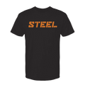 Black with Orange Steel T-Shirt
