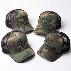 The Steel Supplements Hat Camo Typewriter