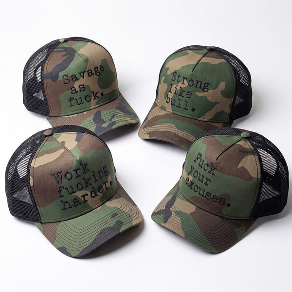 The Steel Supplements Hat Camo Typewriter