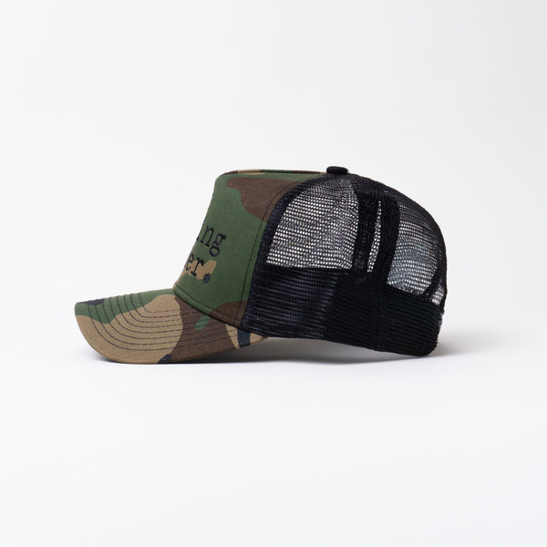 The Steel Supplements Hat Camo Typewriter
