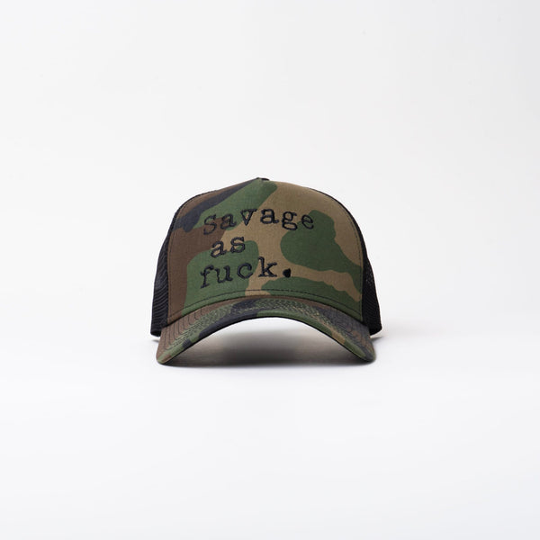 The Steel Supplements Hat Savage as fuck. Camo Typewriter
