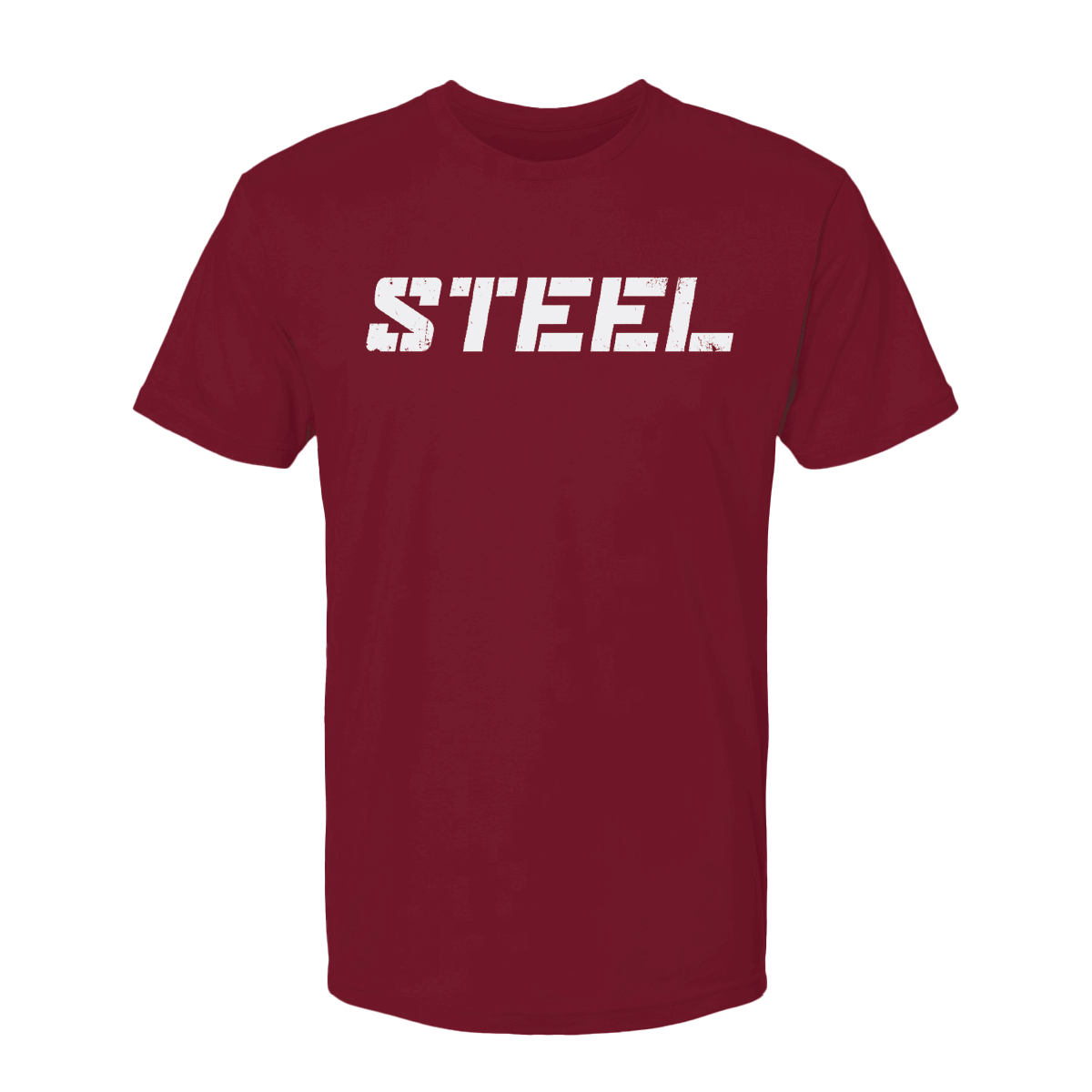 Steel Supplements Apparel S Cardinal with White STEEL T-Shirt