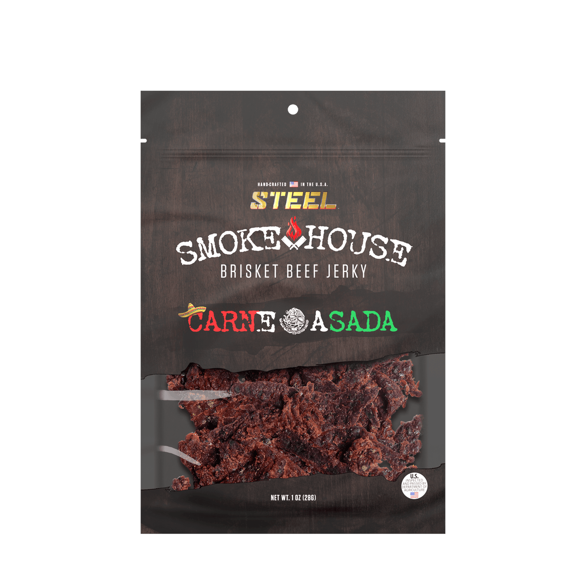 Steel Supplements Jerky 1 oz. Carne Asada - Brisket Beef...