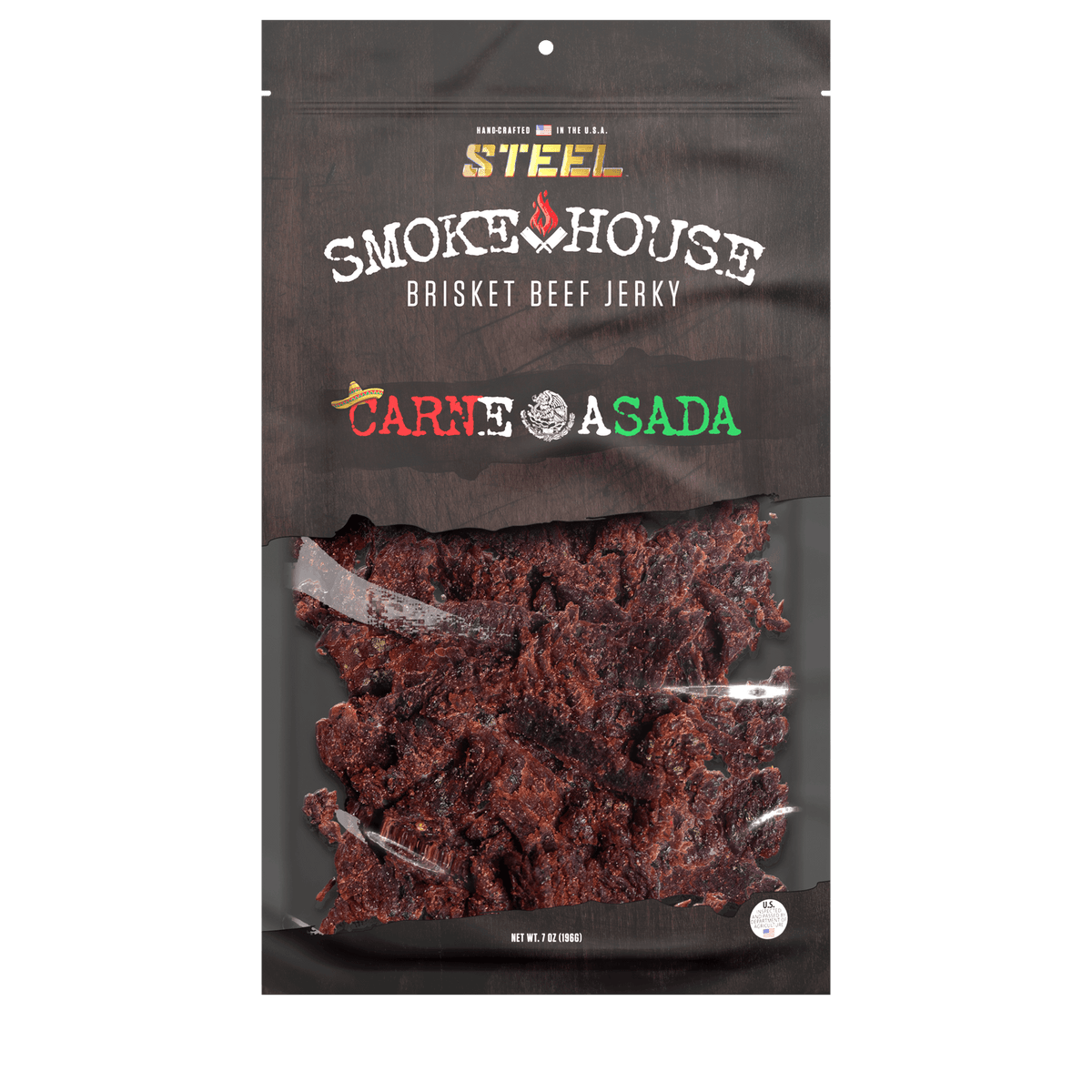 Steel Supplements Jerky 7 oz. Carne Asada - Brisket Beef...