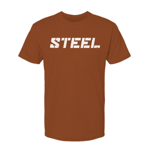 Steel Supplements Apparel Autumn with White STEEL / S Collegiate T-Shirt Series