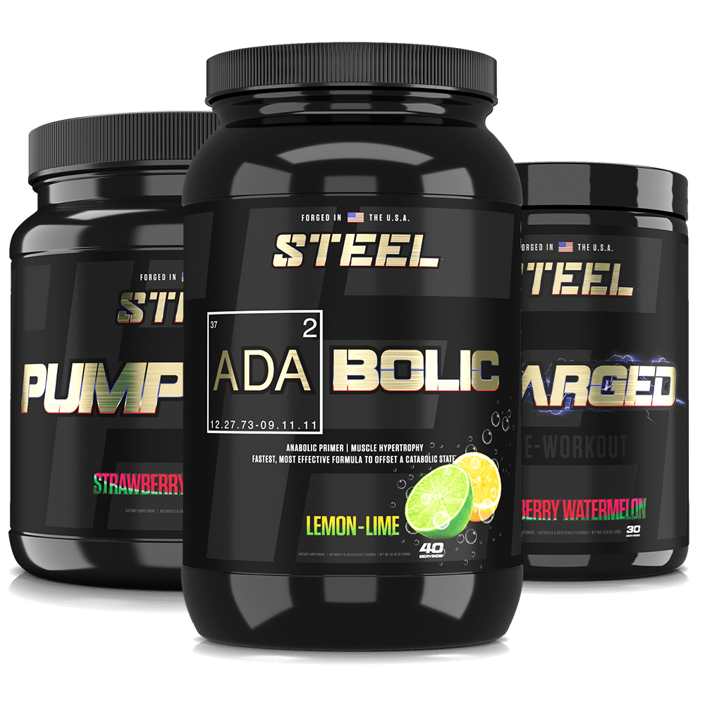 Steel Supplements Stack Lemon Lime / Strawberry Watermelon / Strawberry Watermelon ELITE PRE-WORKOUT STACK
