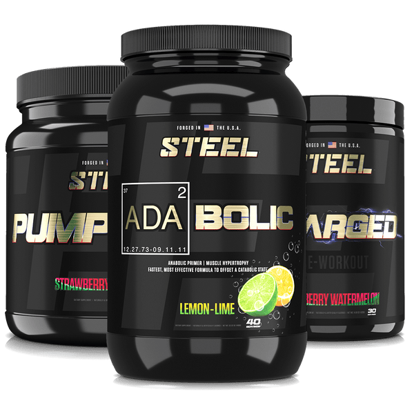 Steel Supplements Stack Lemon Lime / Strawberry Watermelon / Strawberry Watermelon ELITE PRE-WORKOUT STACK