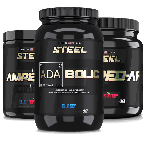 Steel Supplements Stack Blue Sky / Blue Raspberry / Blue Raspberry ENHANCED PRE-WORKOUT STACK