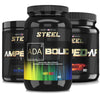 Steel Supplements Stack Candy Bliss / Blueberry Kiwi / Lavaburst ENHANCED PRE-WORKOUT STACK