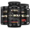 Steel Supplements Stack Strawberry Banana / Black Cherry Sherbet / Lavaburst ENHANCED PRE-WORKOUT STACK