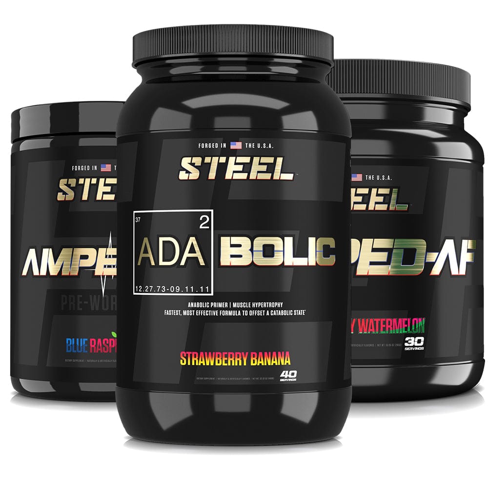 Steel Supplements Stack Strawberry Banana / Blue Raspberry / Strawberry...