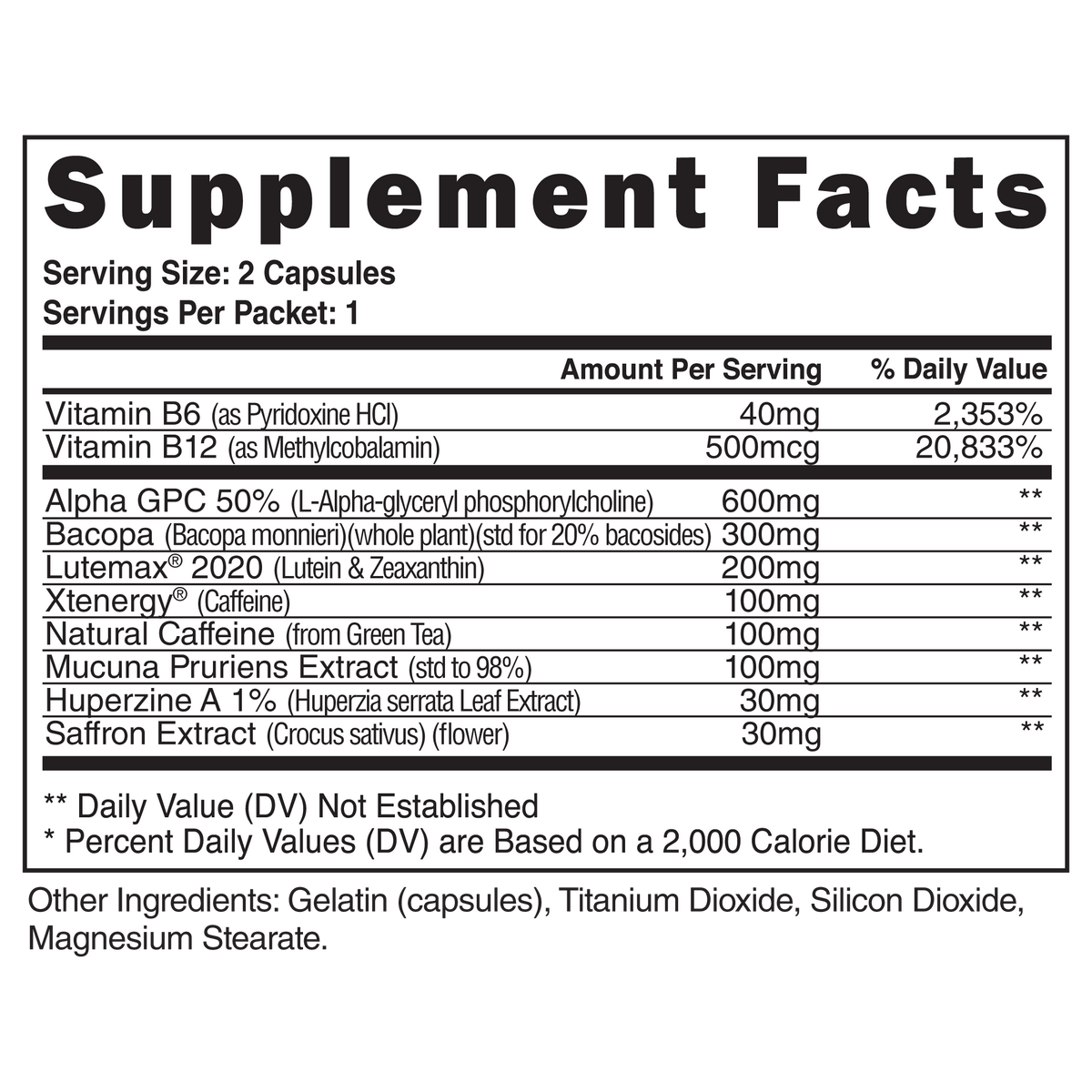 Steel Supplements Sample Focused-AF Sample Packets