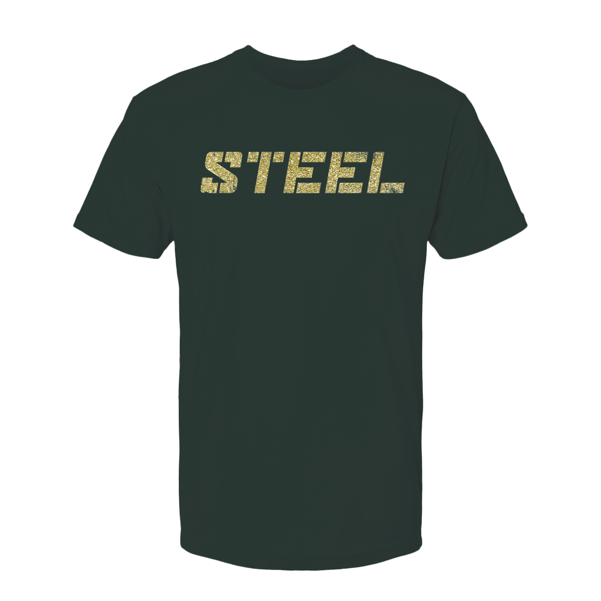 Steel Supplements Apparel S Forest Green with Gold STEEL T-Shirt