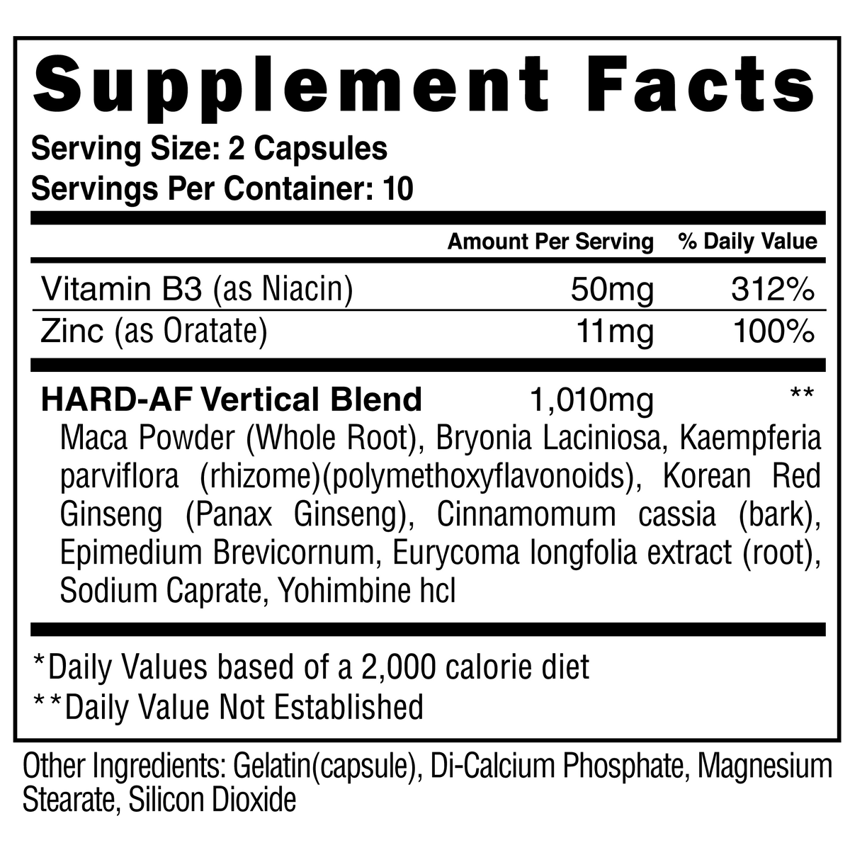 The Steel Supplements Supplement HARD-AF