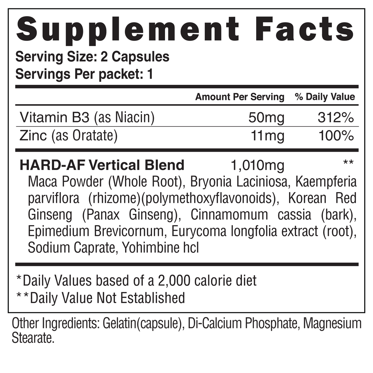 The Steel Supplements Sample Hard-AF Sample Packets