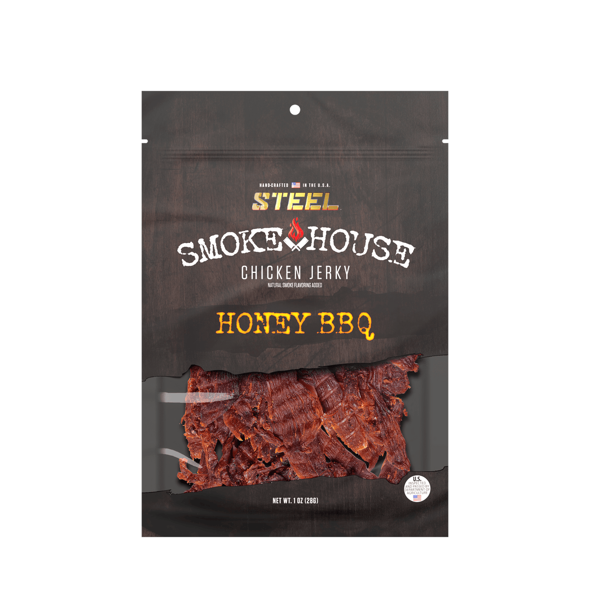 Steel Supplements Jerky 1 oz. Honey BBQ - Gourmet Chicken...