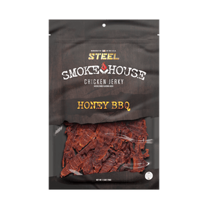 Steel Supplements Jerky 2.5 oz. Honey BBQ - Gourmet Chicken Jerky