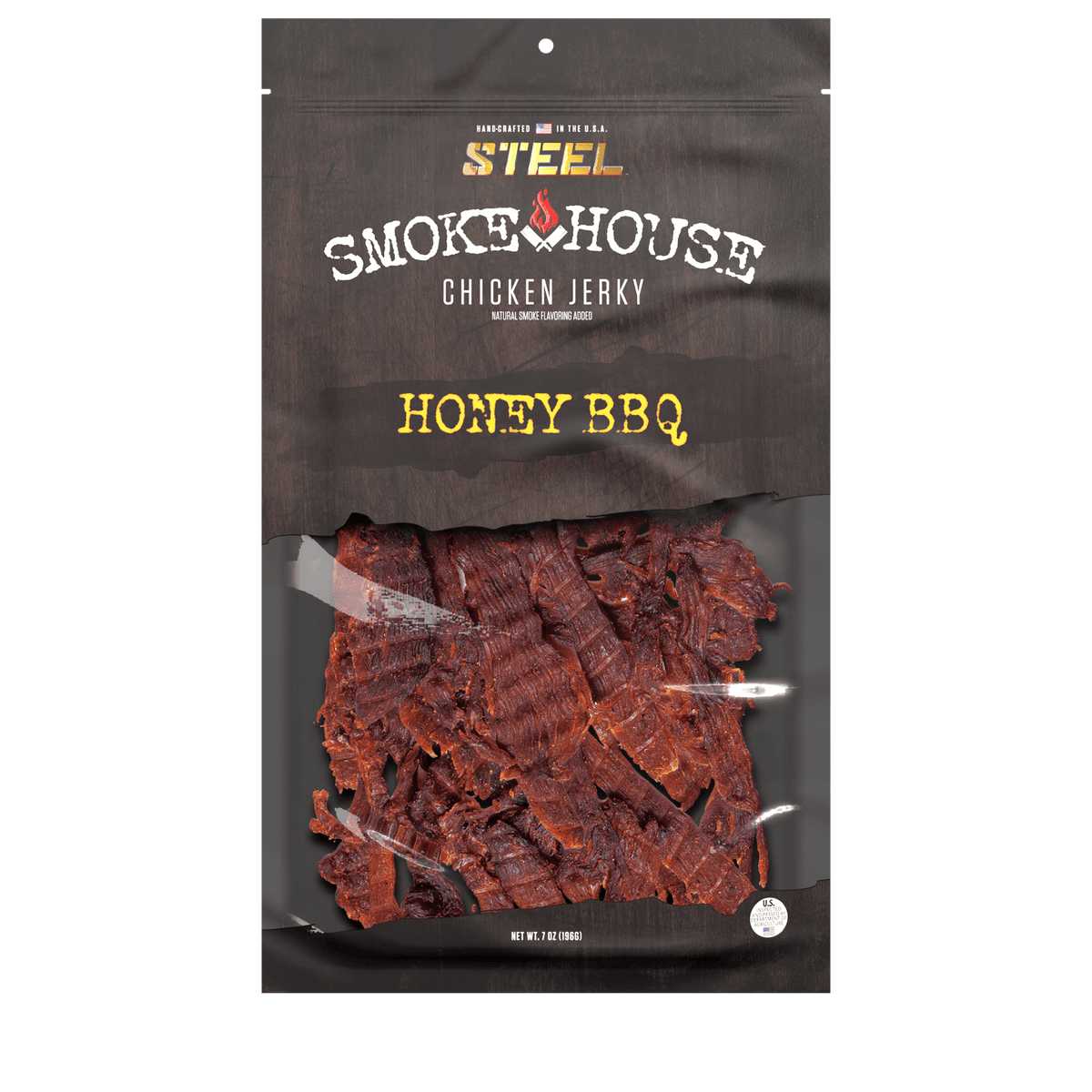 Steel Supplements Jerky 7 oz. Honey BBQ - Gourmet Chicken...