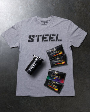 Steel Supplements Promo Bundle Gray / L hyperbolic and adabolic bundle