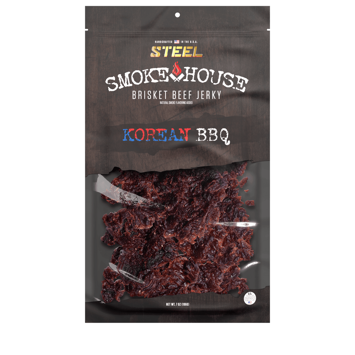 Steel Supplements Jerky 7 oz. Korean BBQ - Brisket Beef...
