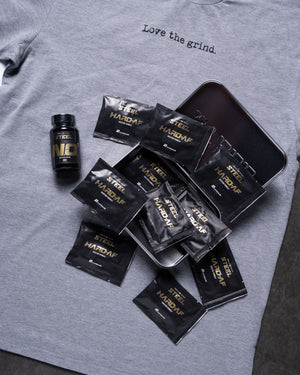 Steel Supplements Promo Bundle NO7 + Hard AF Tin + Shirt