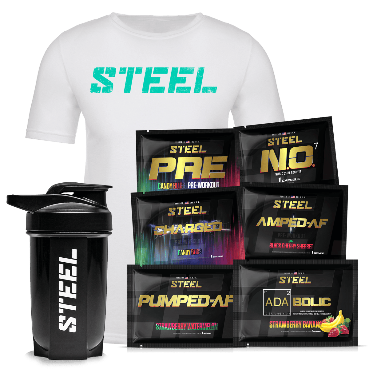 Enhanced bundle with TShirt Steel Supplements