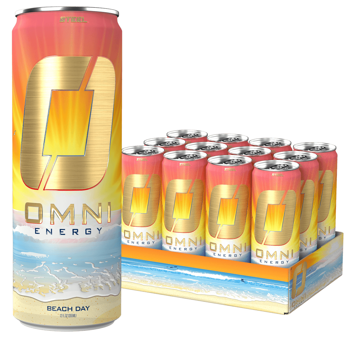 Steel Supplements Supplement Beach Day Case of 12 Cans Omni...