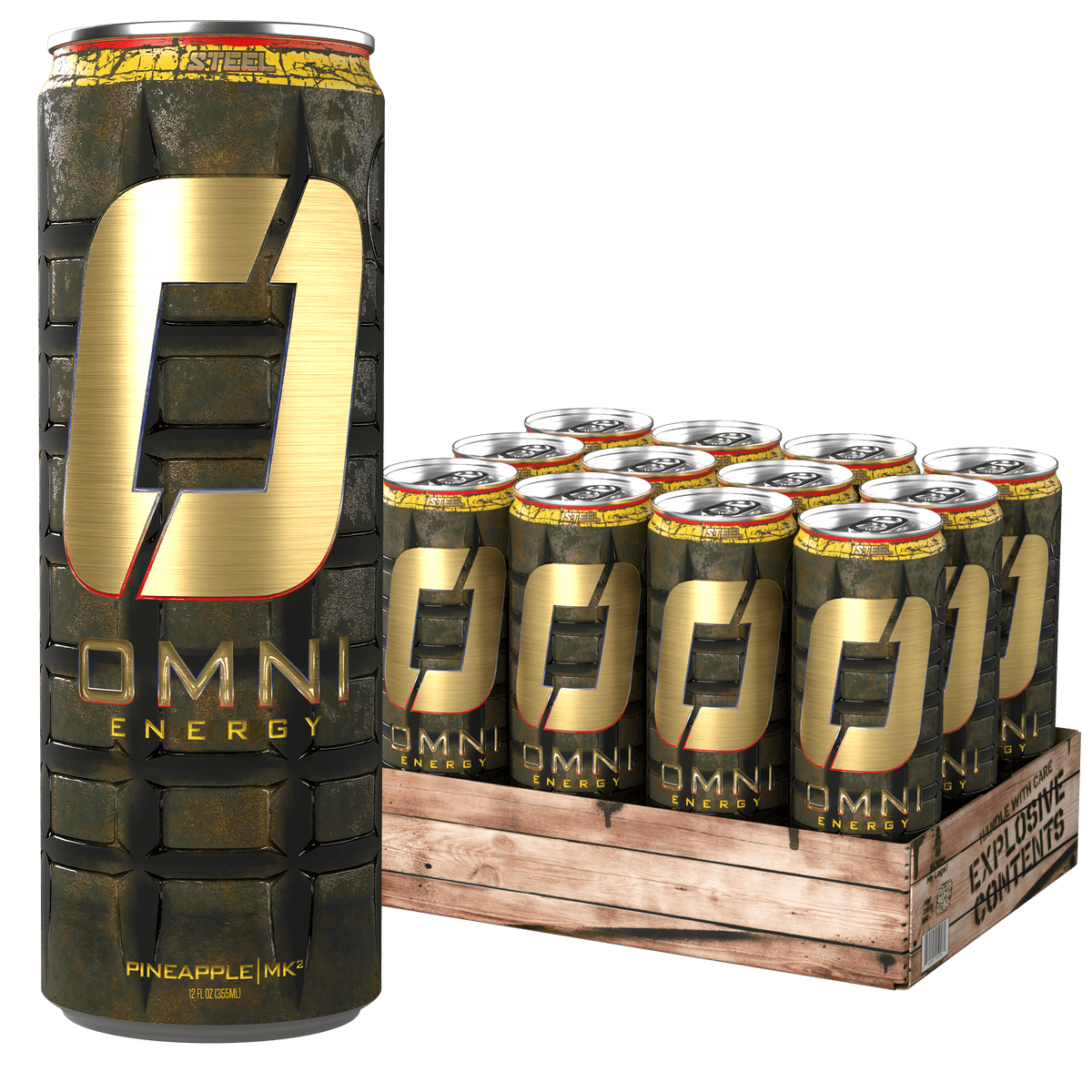 Steel Supplements Supplement Pineapple|MK2 Case of 12 Cans Omni Energy...