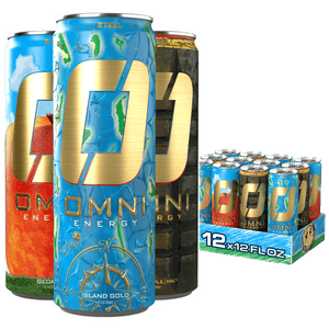 Steel Supplements Supplement Variety Pack Case  (Island Gold, Georgia, Pineapple|MK2) of 12 Cans Omni Energy - Case of 12 Cans