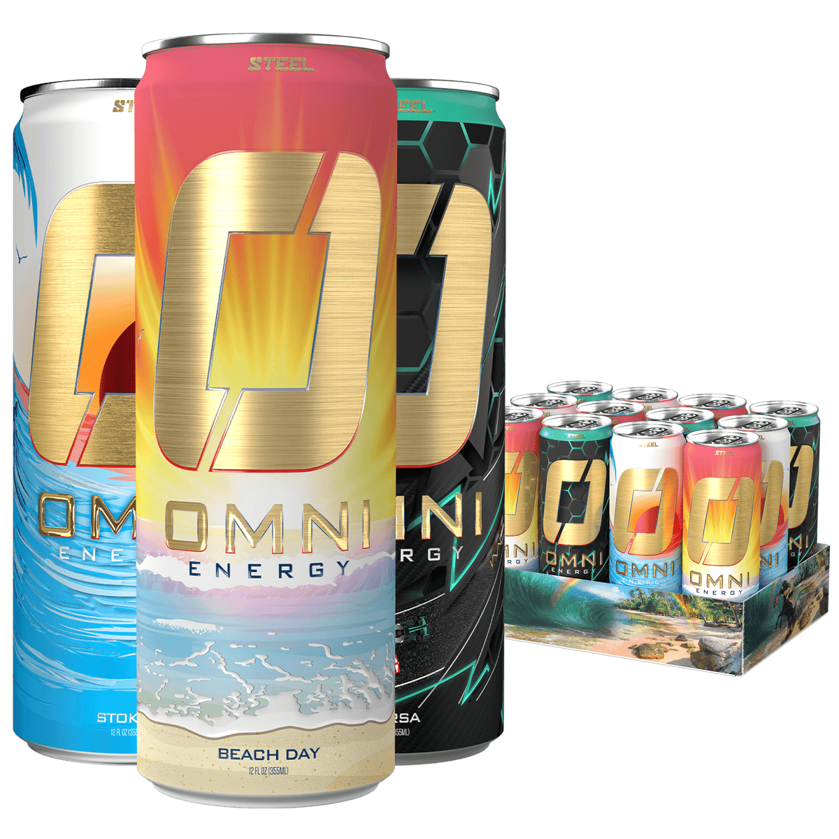 Steel Supplements Supplement Variety Pack Case (Stoked, Beach Day, Corsa)...