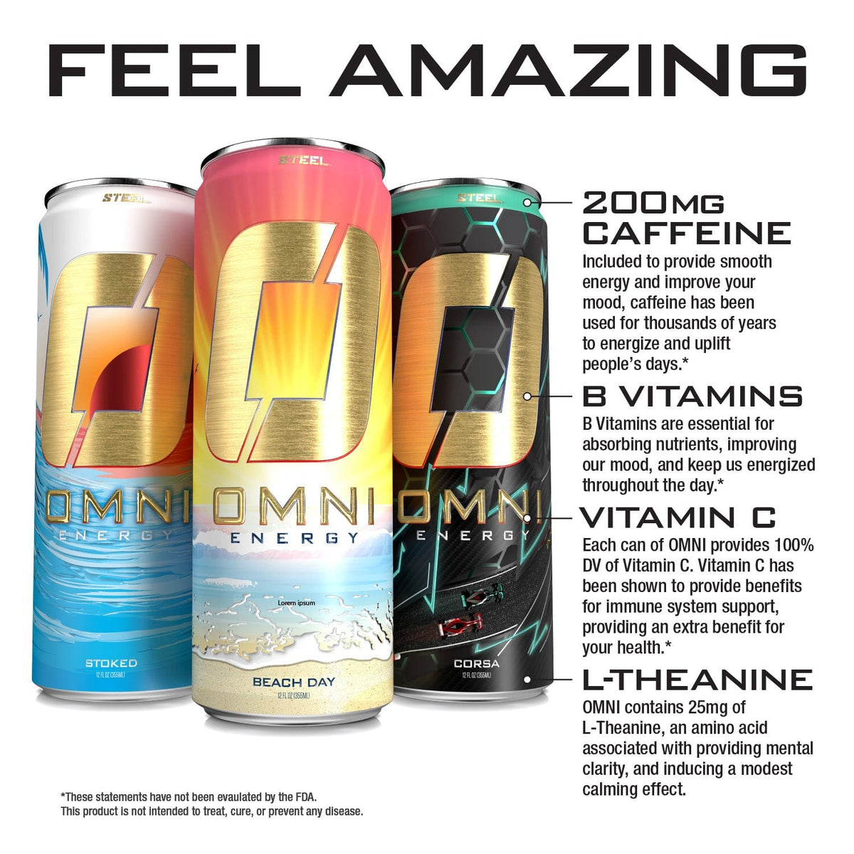 Steel Supplements Supplement Omni Energy Drink Bundle - 1 Can...