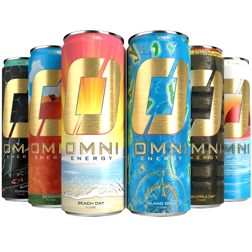 Steel Supplements Supplement Omni Energy Drink Bundle - 1 Can of Each Original Flavor
