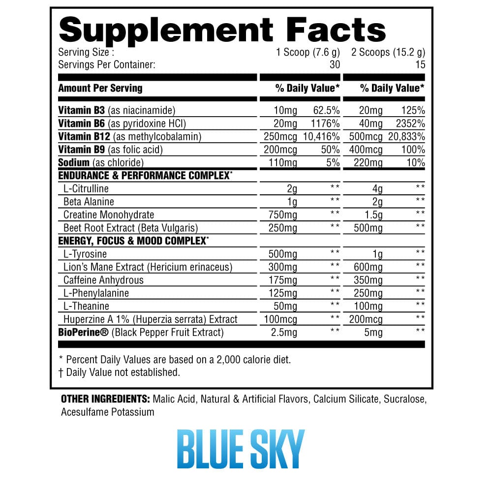 Steel Supplements Pumped-AF Pre Workout Powder w/Hydromax & Kre-Alkalyn, Caffeine Free, Increase Blood Flow & Hydration