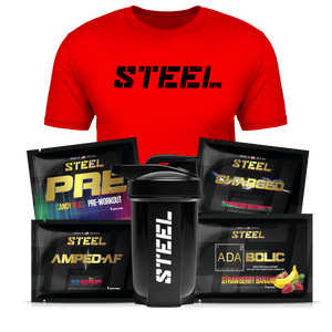 Steel Supplements Bundle Extra Small / Black STEEL on Red Pre-Workout Bundle