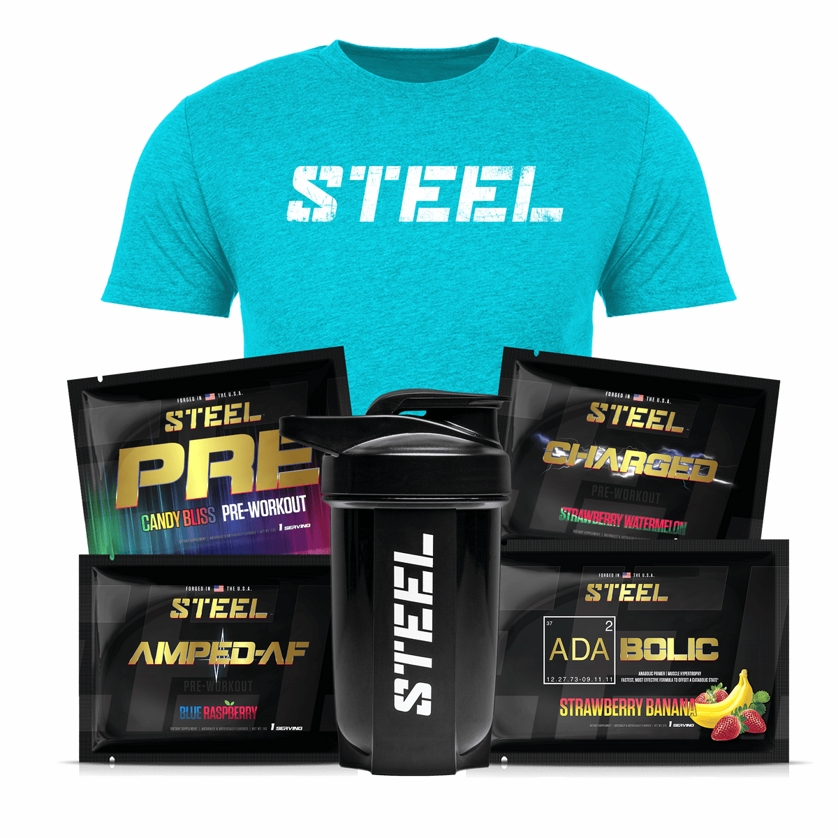 Steel Supplements Bundle Extra Small / Tahiti Teal Pre-Workout Bundle