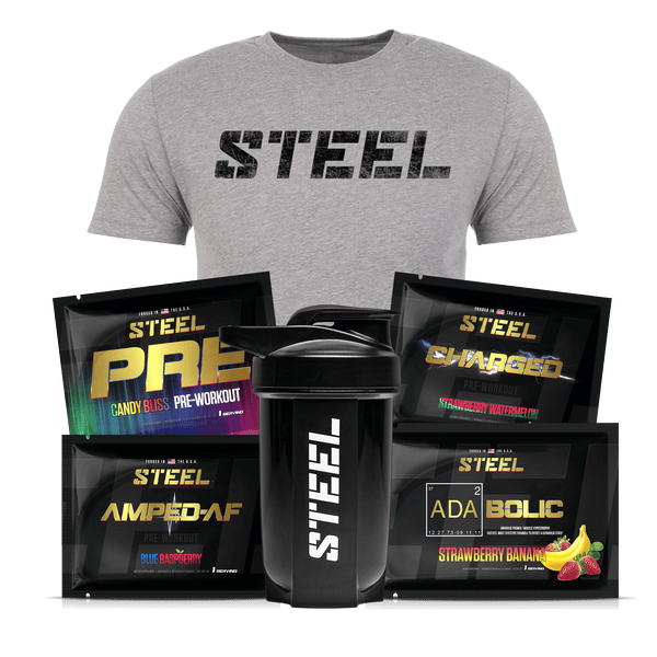 Steel Supplements Bundle Large / Heather Grey Pre-Workout Bundle