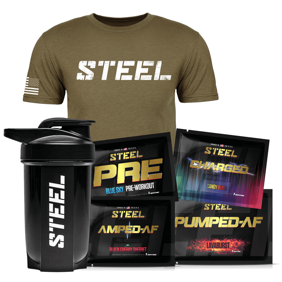 PreWorkout Bundle Steel Supplements