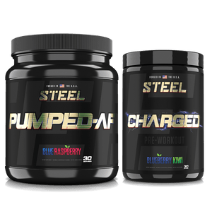 Steel Supplements Stack Blueberry Kiwi / Blue Raspberry PRE-WORKOUT STACK