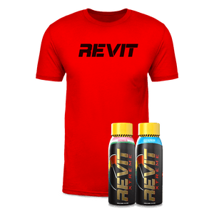 Steel Supplements Bundle Black on Red REVIT T-Shirt / L / 2 Revit Xtremes + T-Shirt Revit Energy Drink Bundle