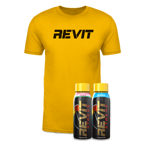 Steel Supplements Bundle Black on Yellow REVIT T-Shirt / L / 2 Revit Xtremes + T-Shirt Revit Energy Drink Bundle
