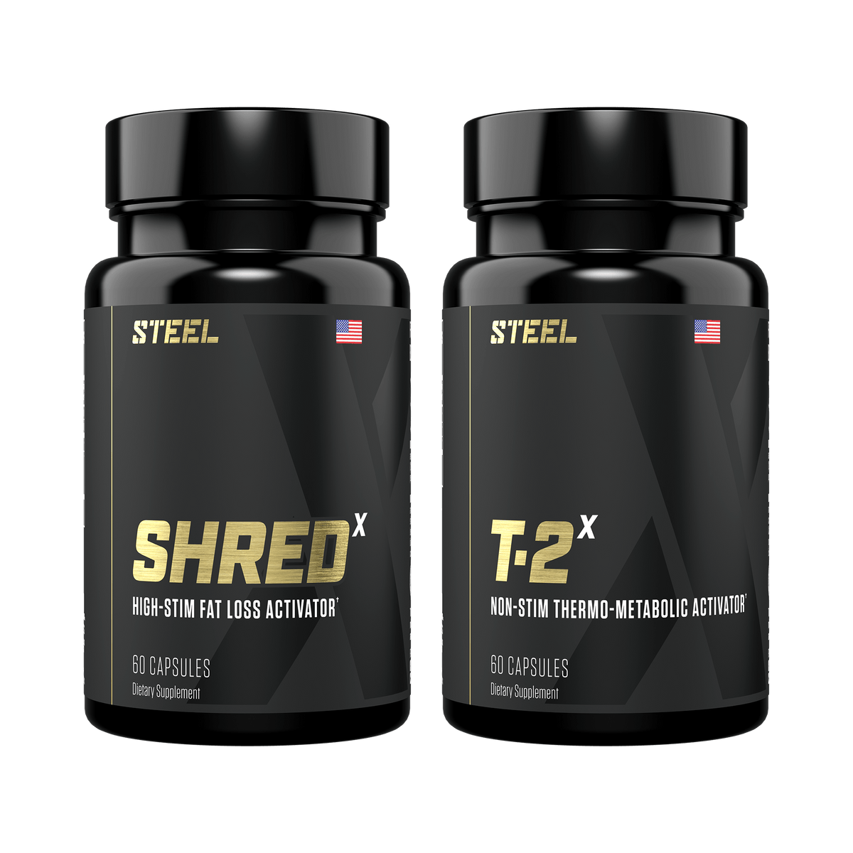 Steel Supplements Shredˣ &amp; T2ˣ Stack