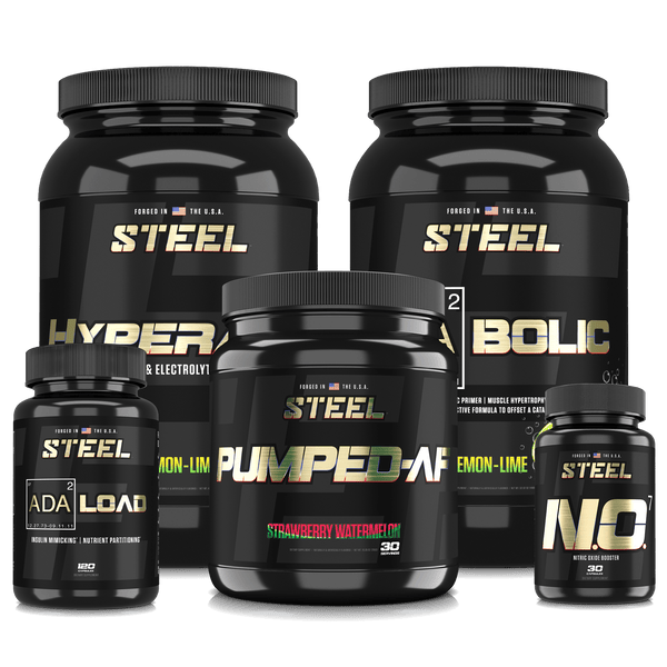 Steel Supplements Stack Lemon Lime / Lemon Lime / Strawberry Watermelon Skin Splitting Stack