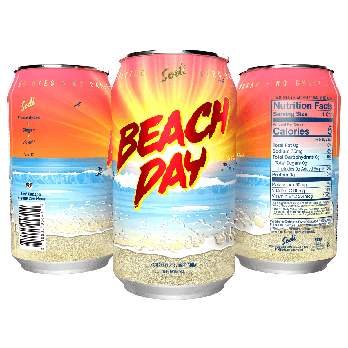 Steel Supplements Supplement Beach Day Case of 12 Cans Sodi...