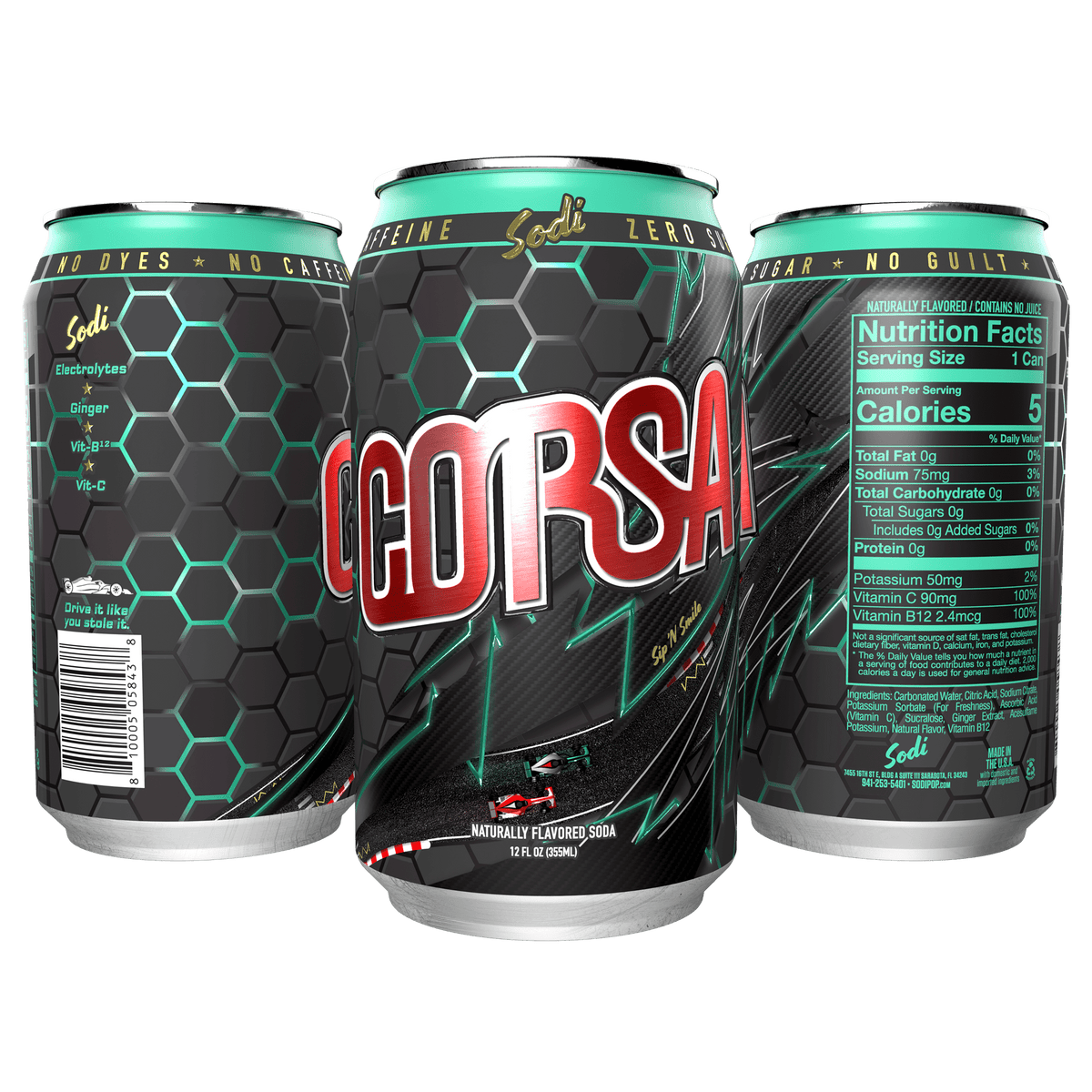 Steel Supplements Supplement Corsa Case of 12 Cans Sodi Pop...